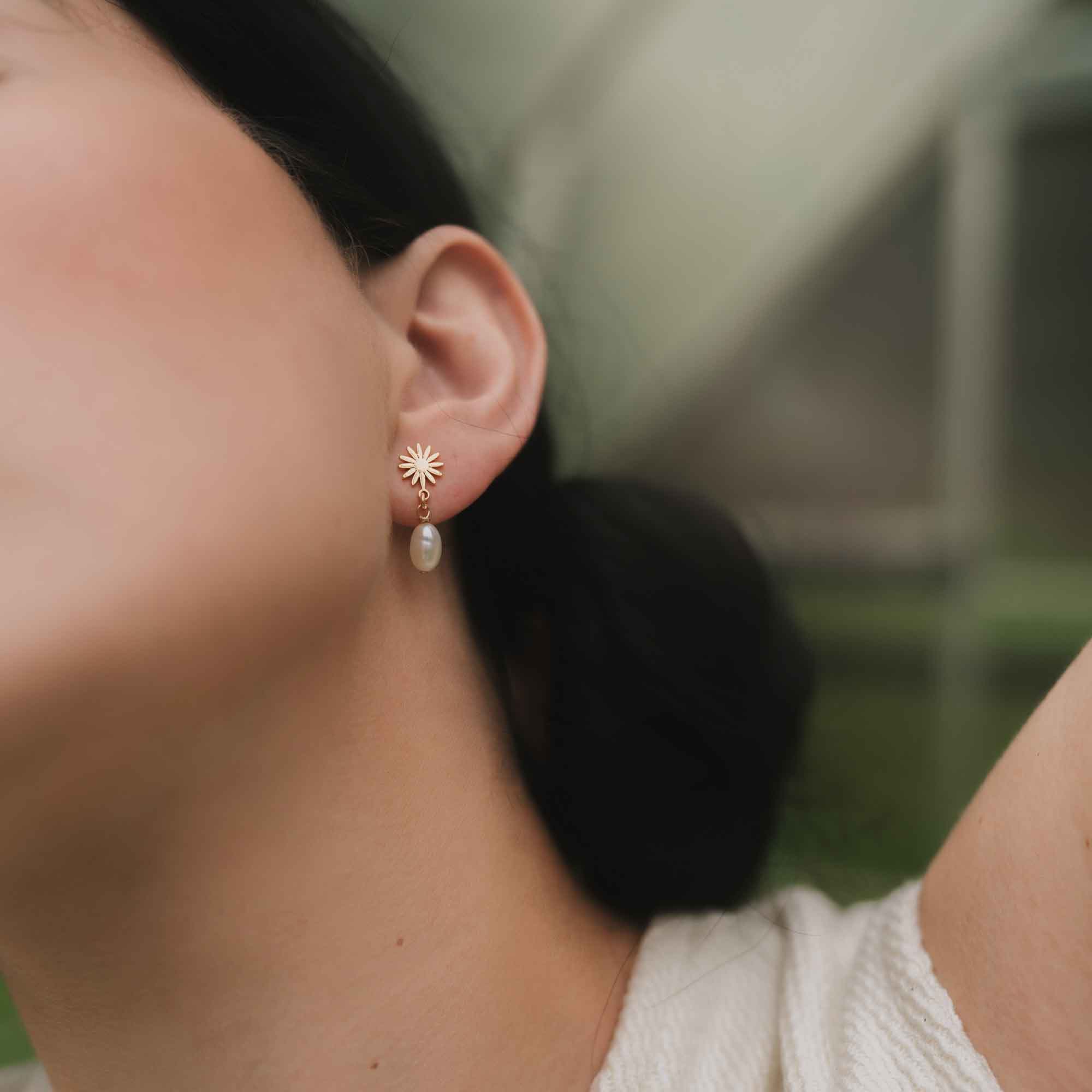 Sandrine devost jewelry new arrivals 2024 flower studs pearls