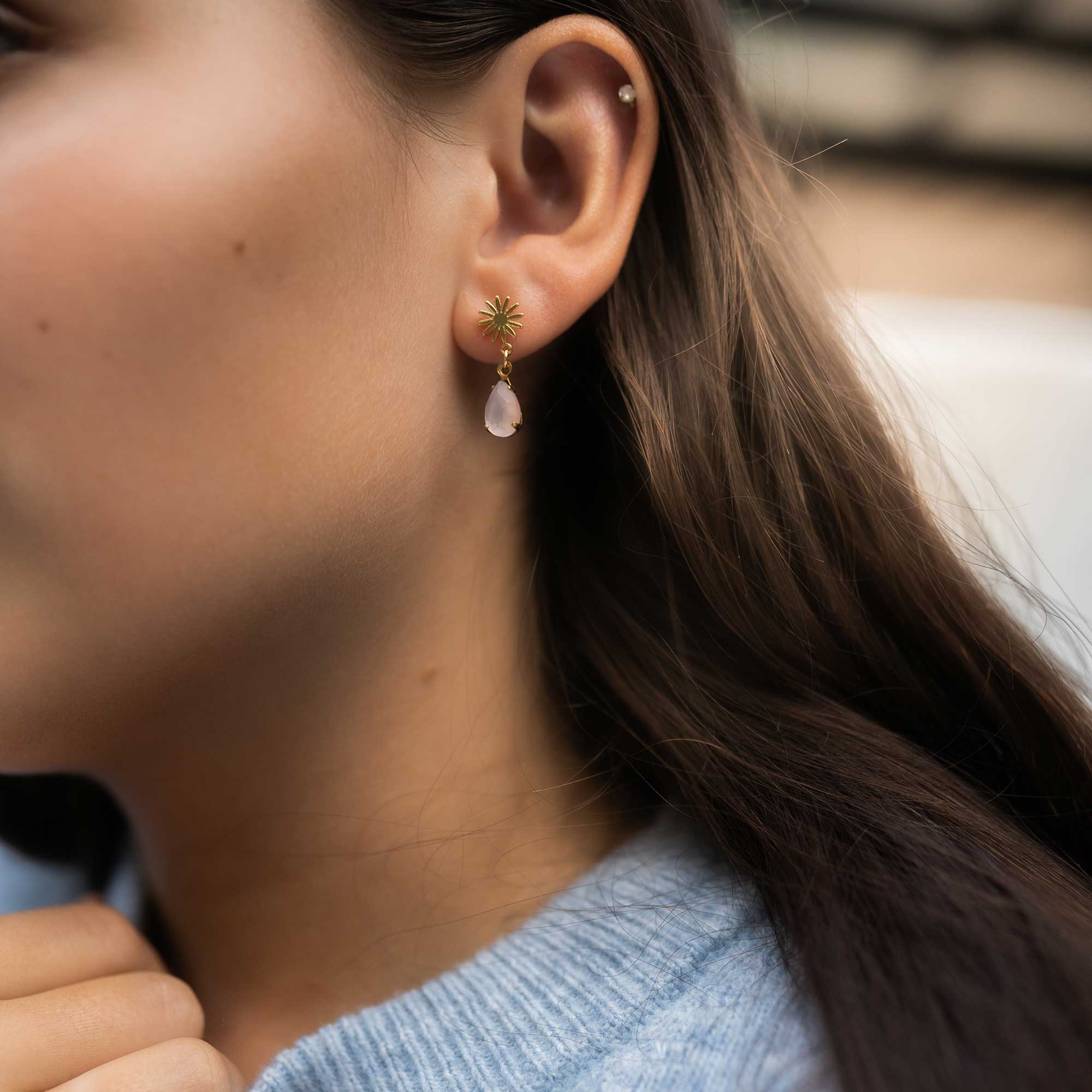 Bijoux Sandrine Devost earrings flower new