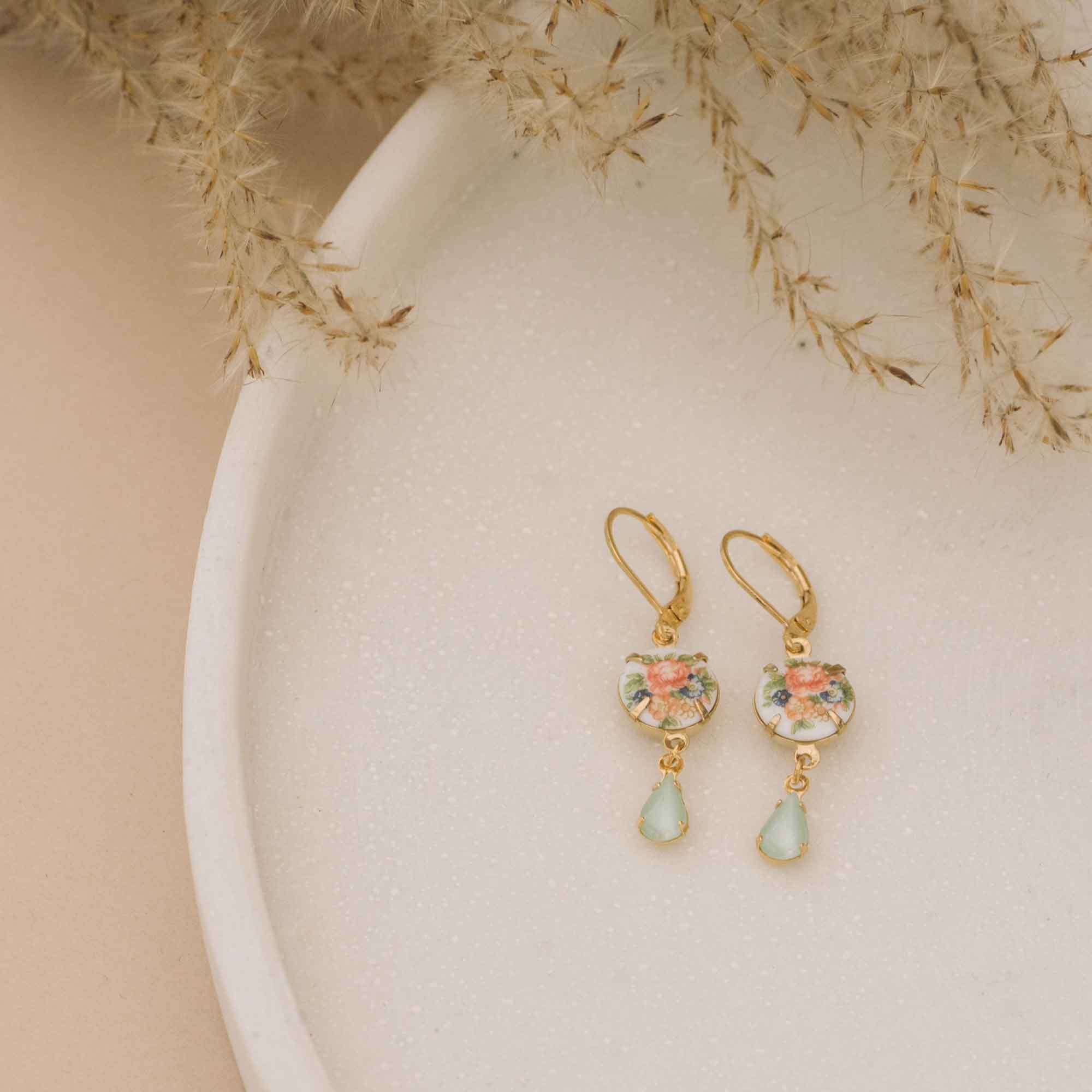 vintage style earrings by sandrine devost