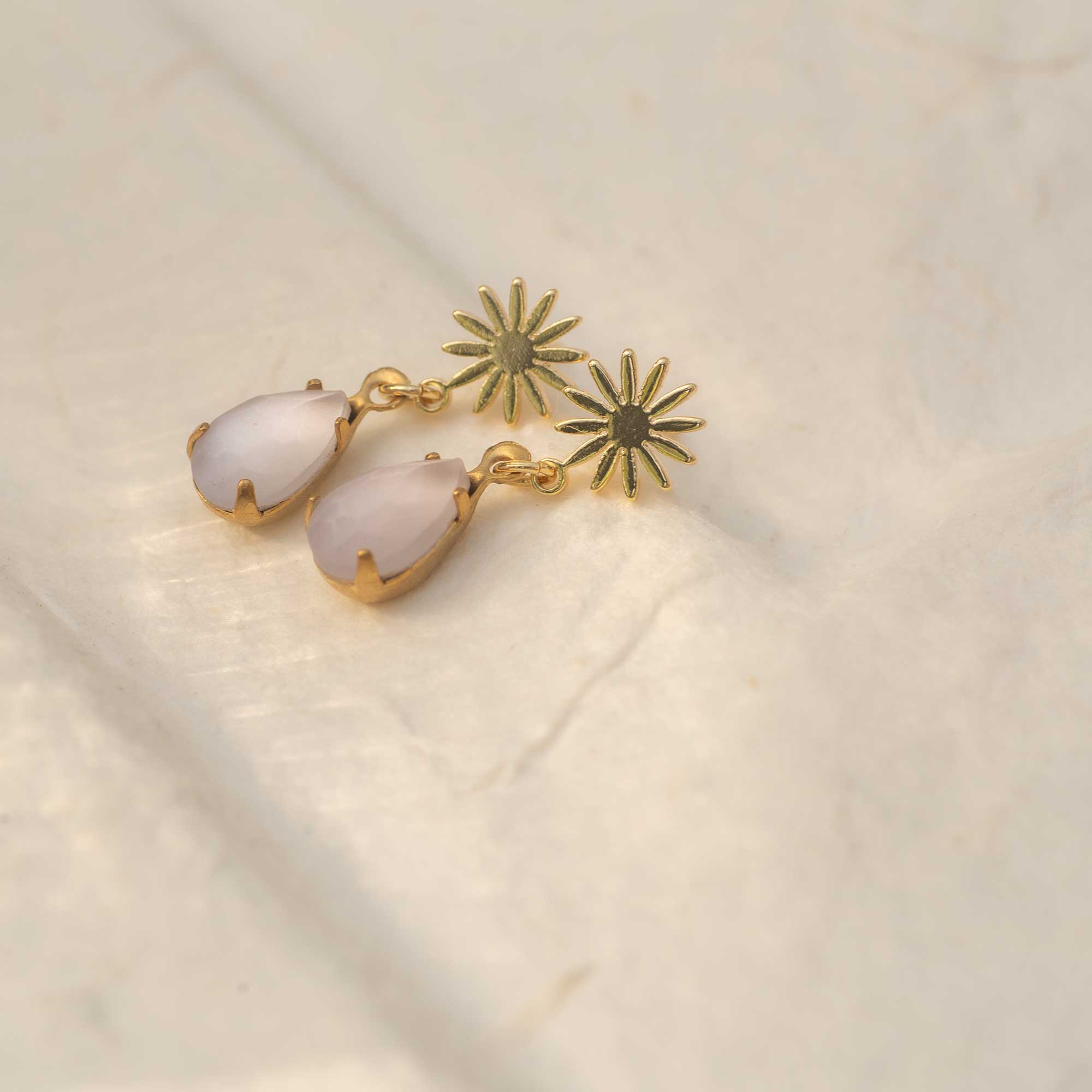 flower earrings boucles d'oreilles fleurs et pendentif
