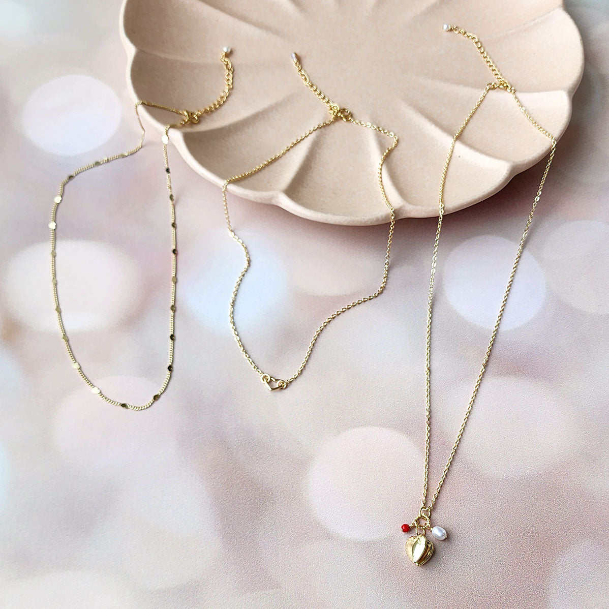 Saint-Valentin colliers coeur or rempli Bijoux Sandrine Devost