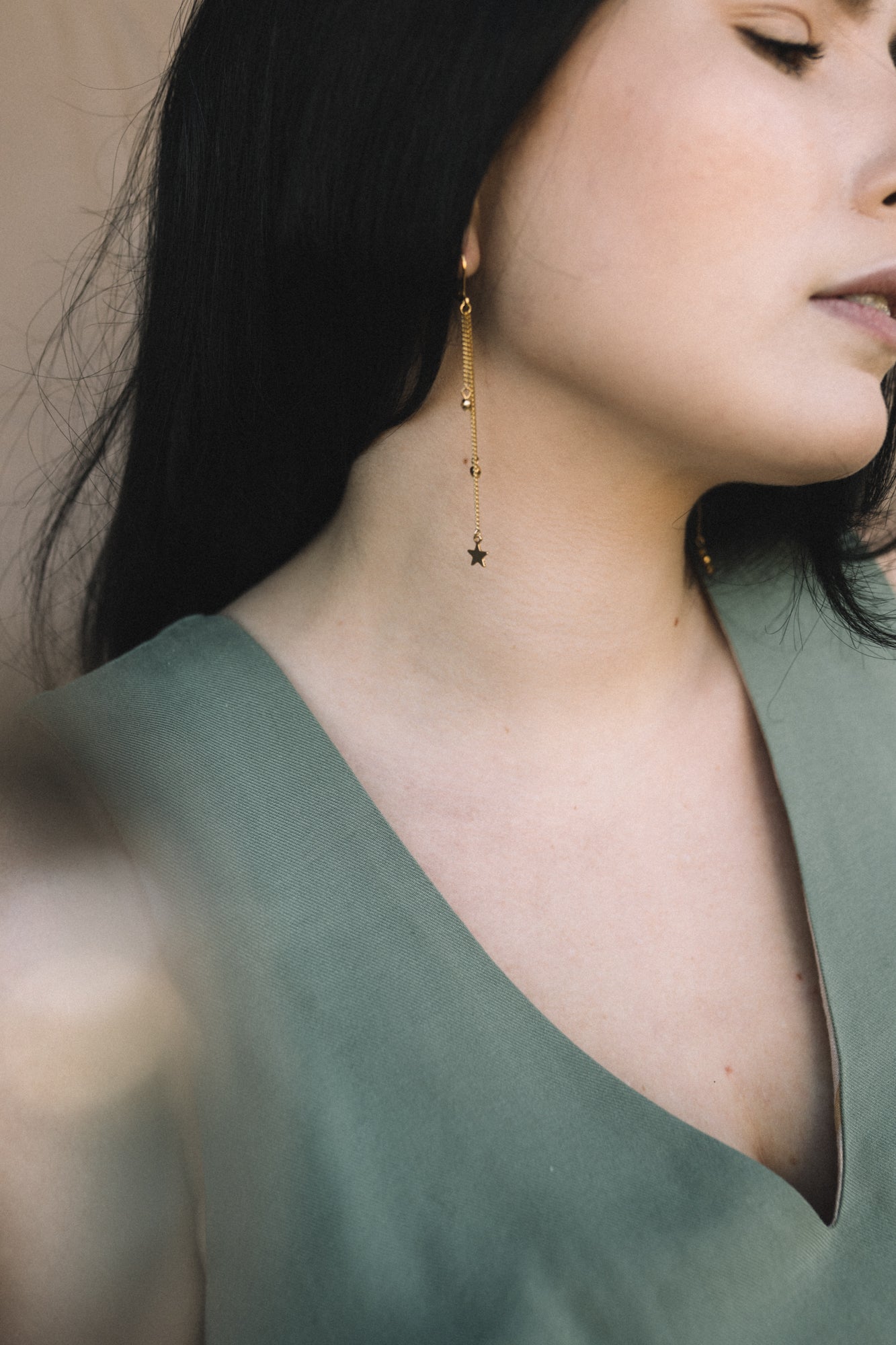 asymmetrical earrings bijoux sandrine devost jewelry