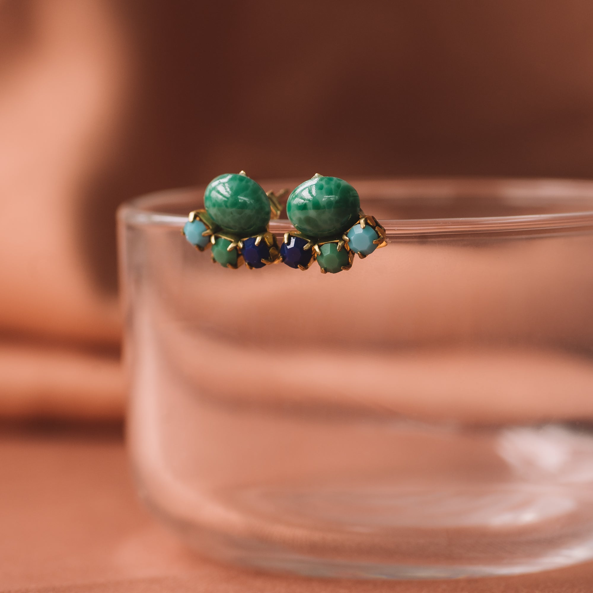 green ear posts bijoux sandrine devost