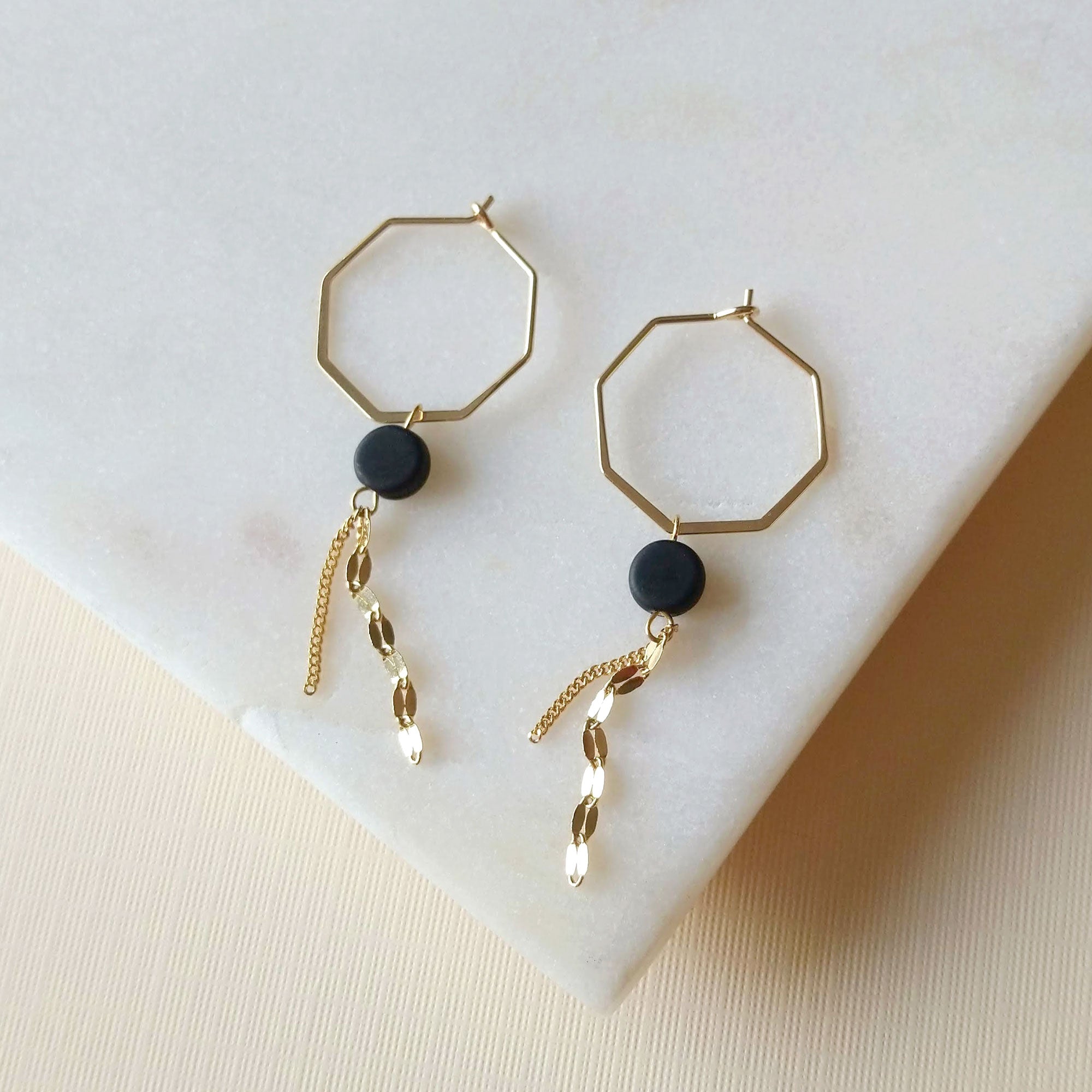 hoops and chains earrings