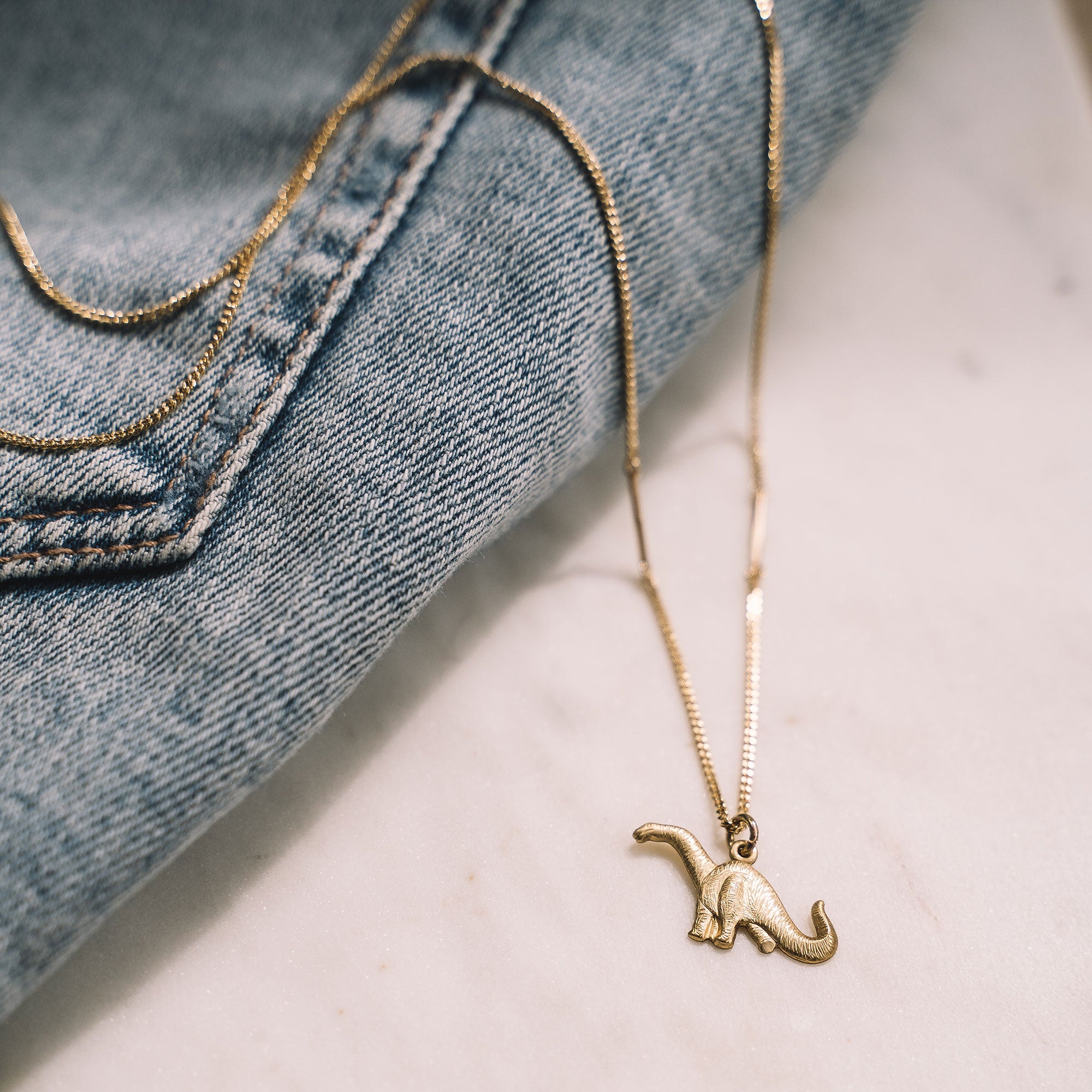 Brachiosaurus necklace charm