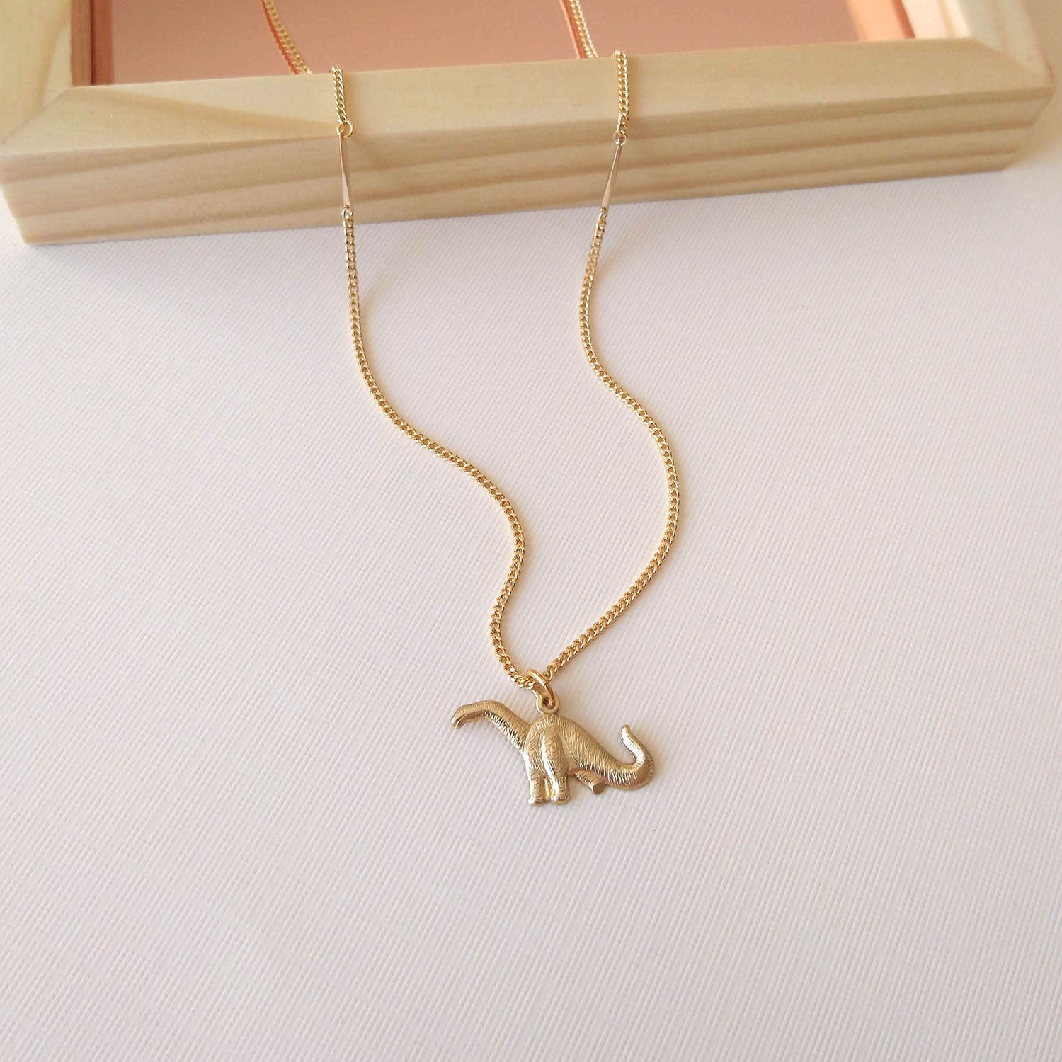 Dinosaur charm necklace chain
