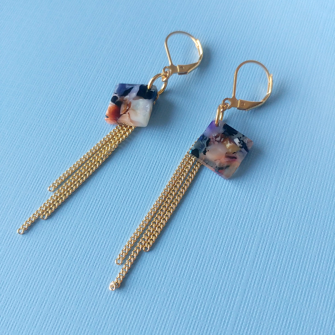 acetate cellulose earrings