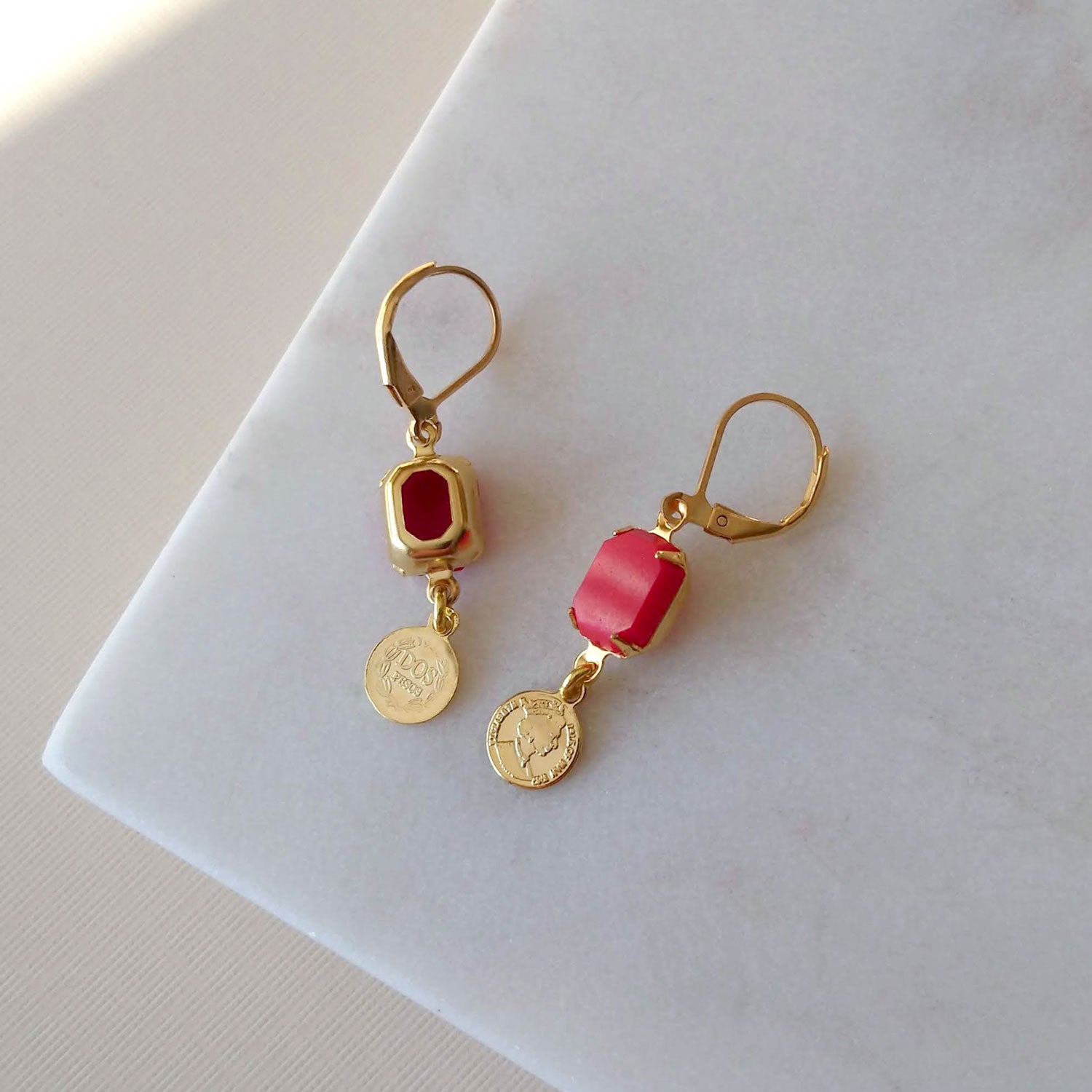 back of the lucky charm earrings