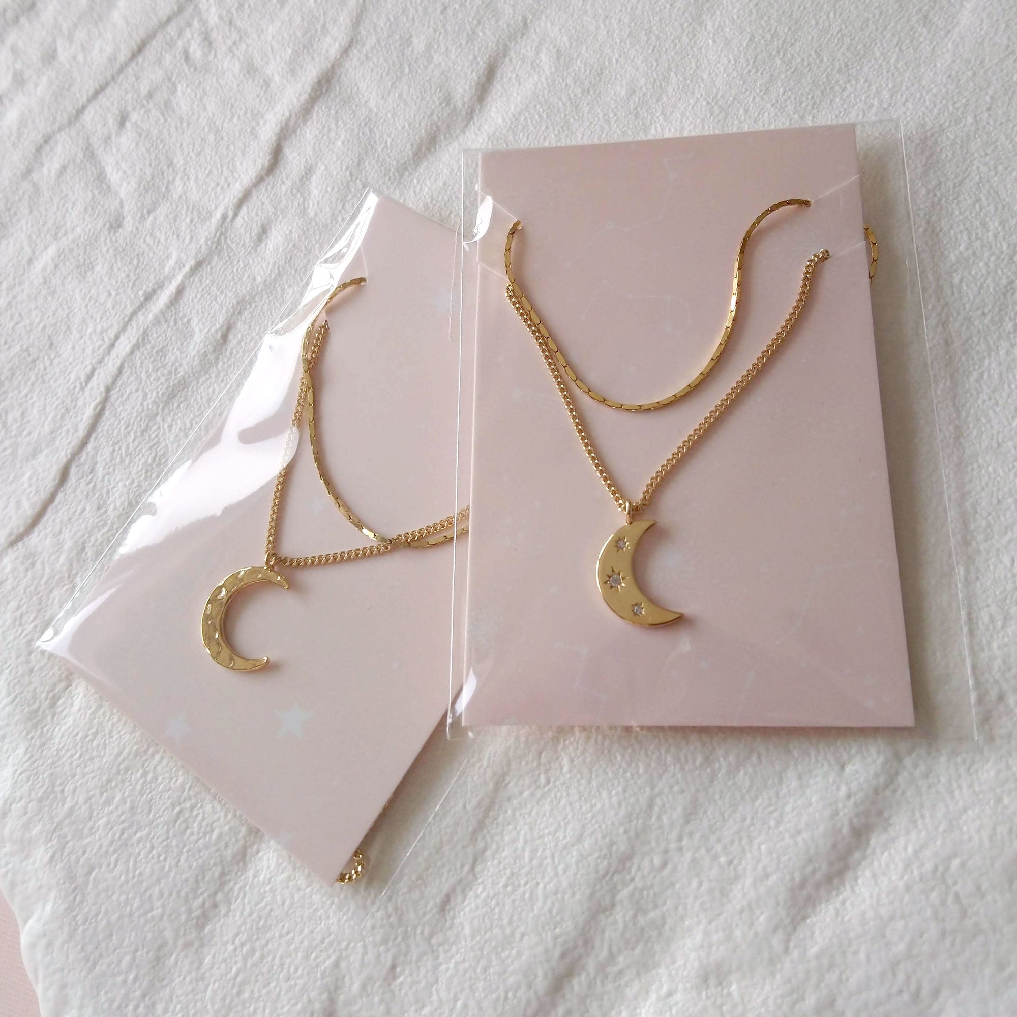 moon necklace gold plated chains perfect gift