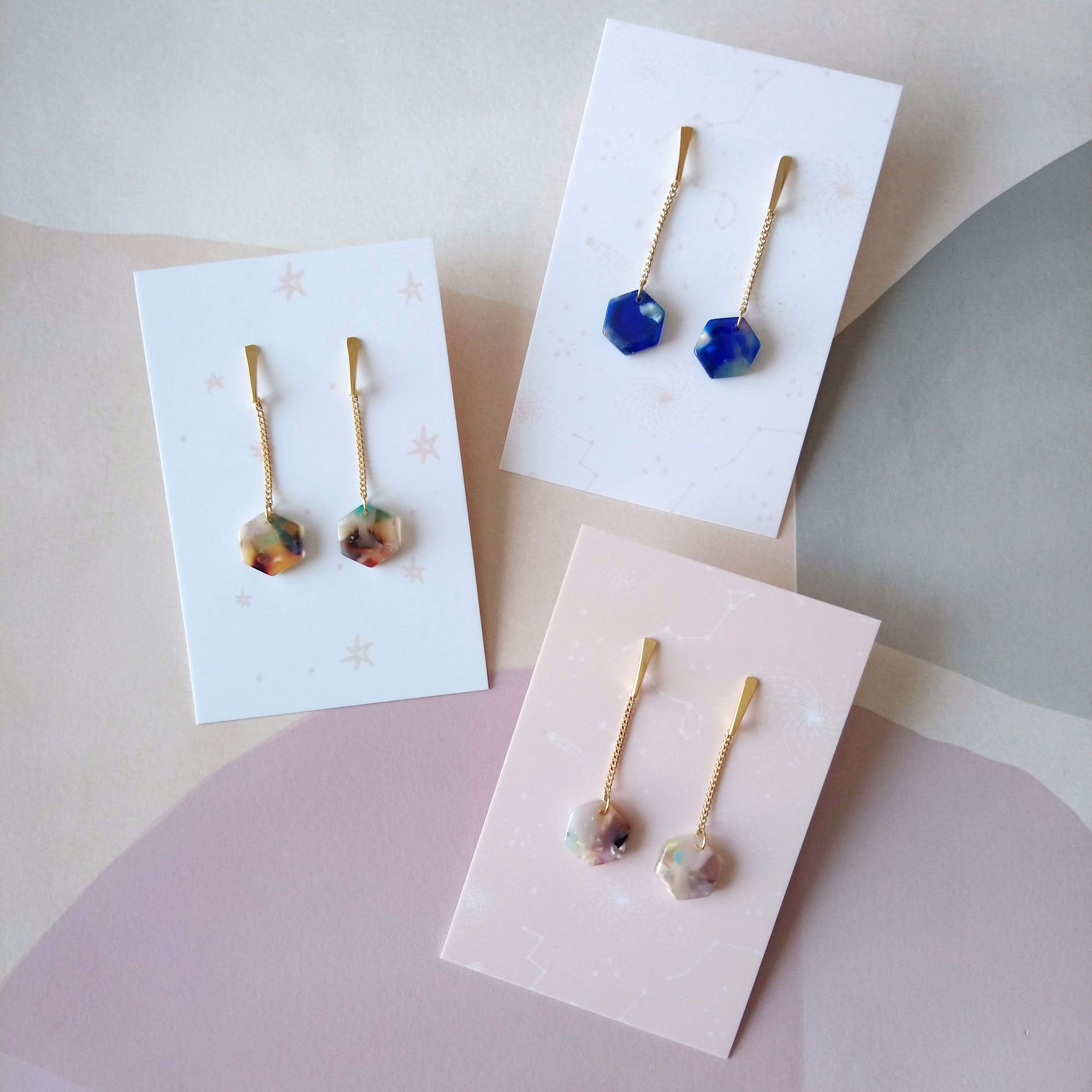 boucles d'oreilles acétate