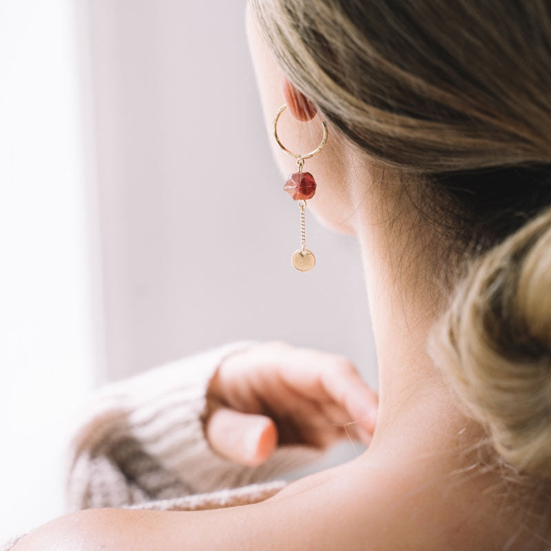 bijoux créateur québécois fait au Québec Sandrine Devost hoop earrings