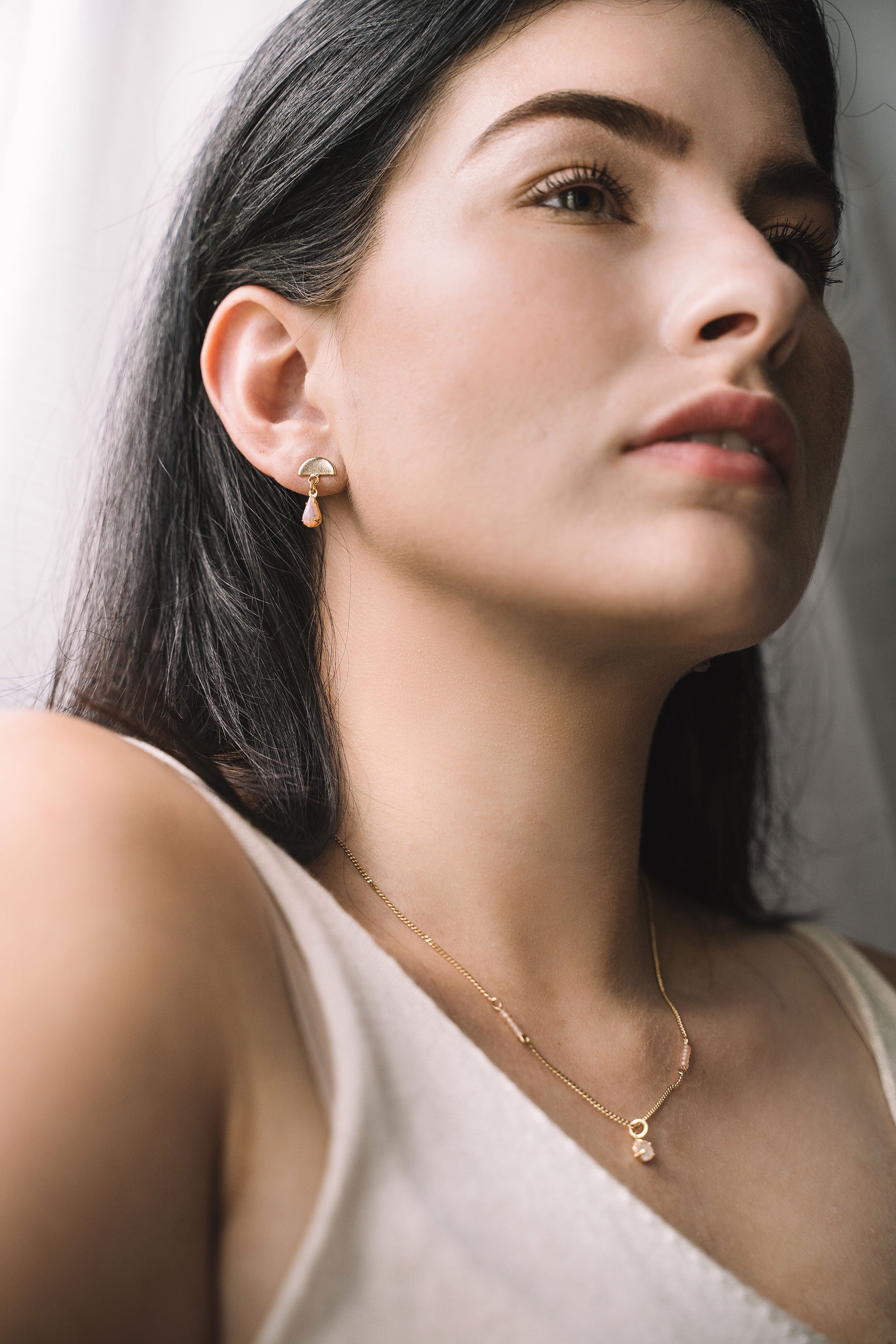 small earrings delicate necklace bijoux sandrine devost