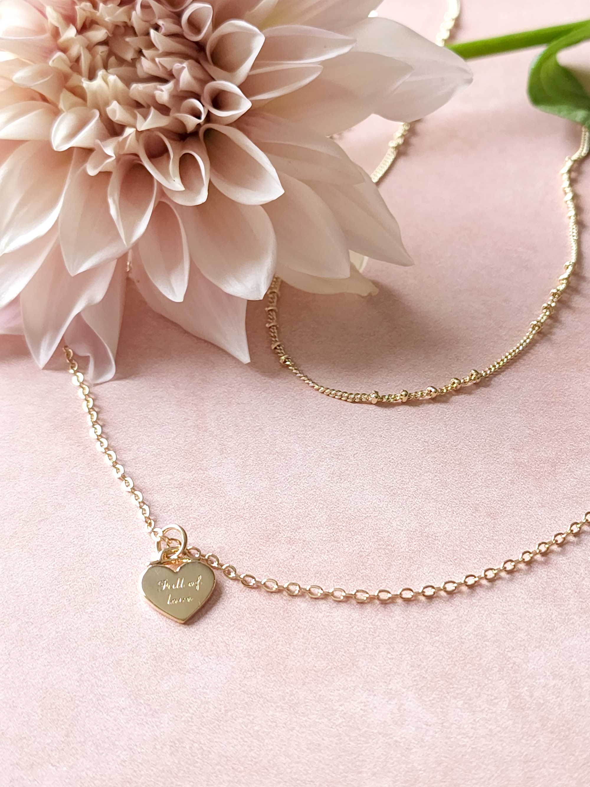 Engraved heart necklace duo (SD1687)