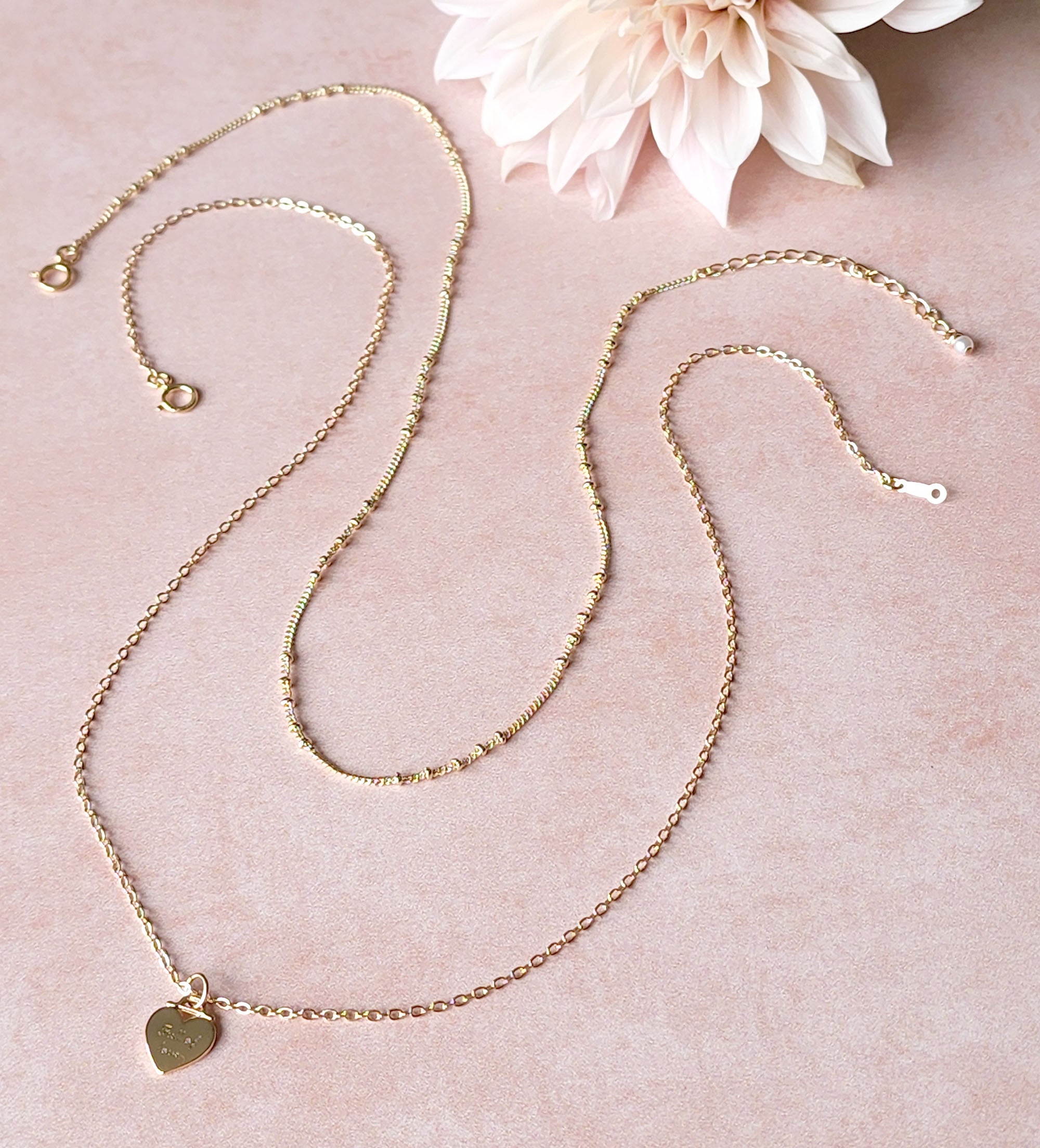 Engraved heart necklace duo (SD1687)