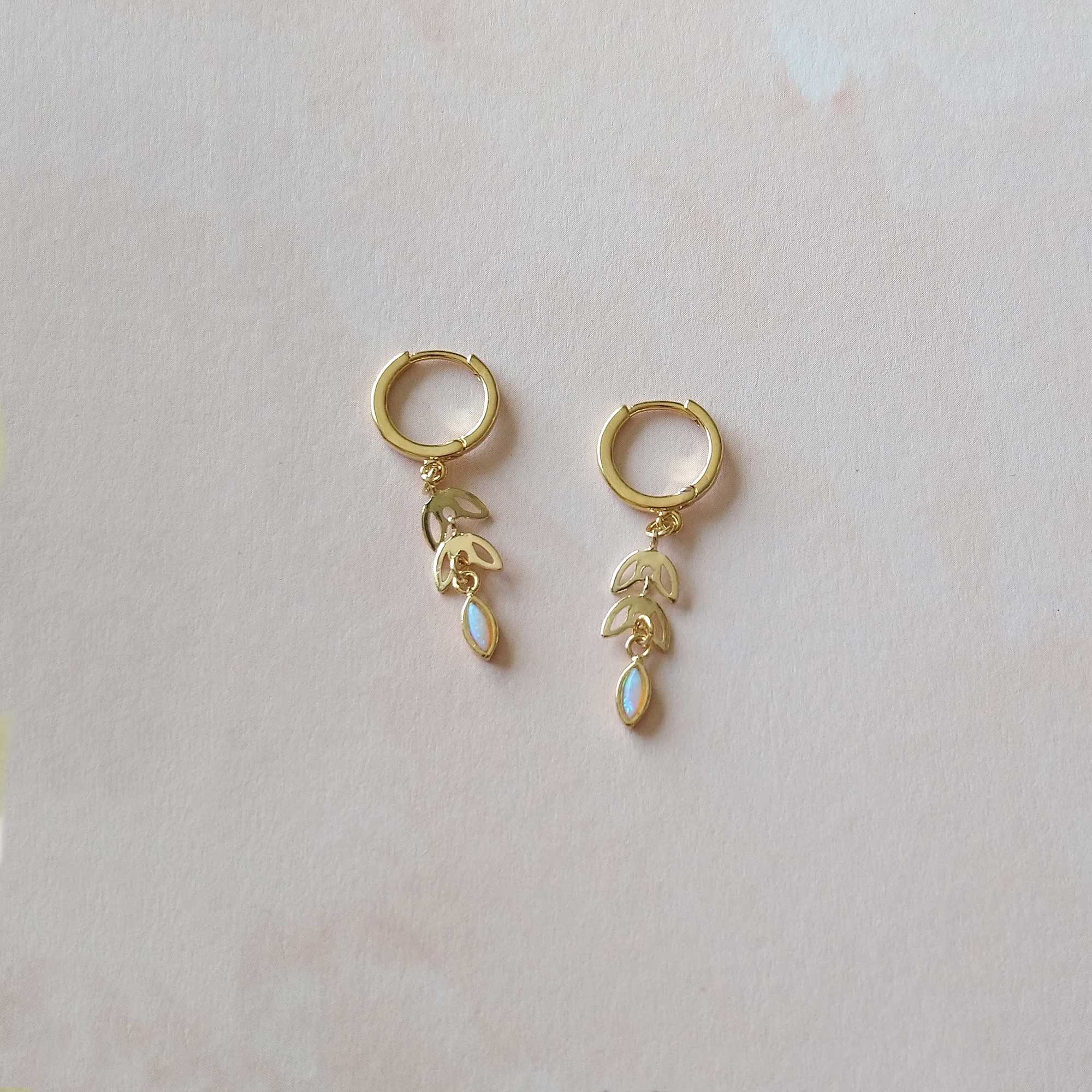 boucles d'oreilles petits anneaux pour femme or et verre