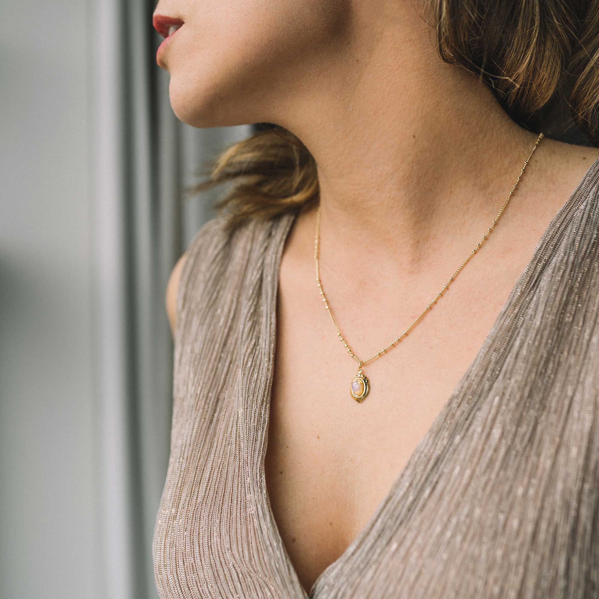 Sandrine devost jewelry necklace gold filled