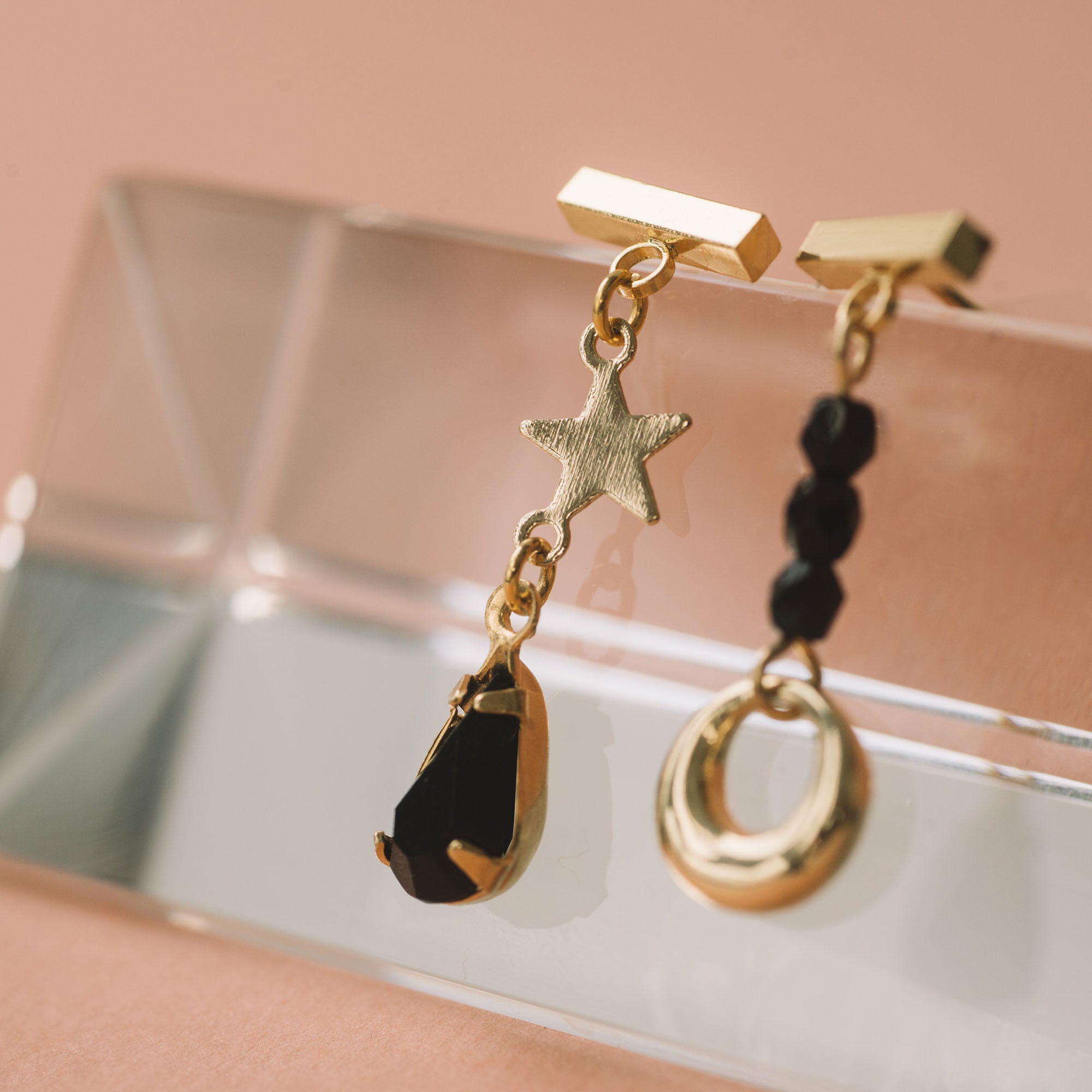asymmetrical earrings sandrine devost jewelry