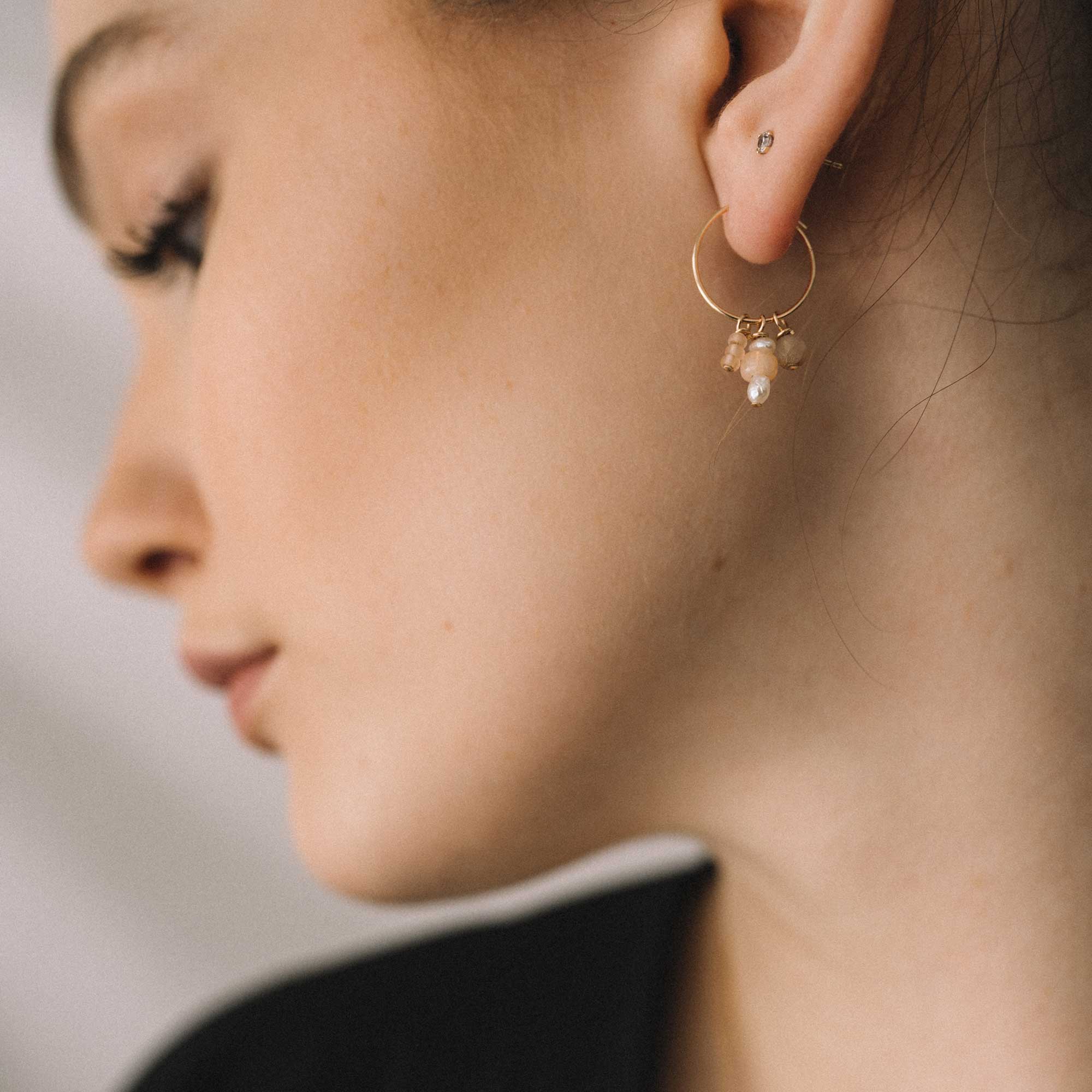 small hoops earrings gold filled sandrine devost