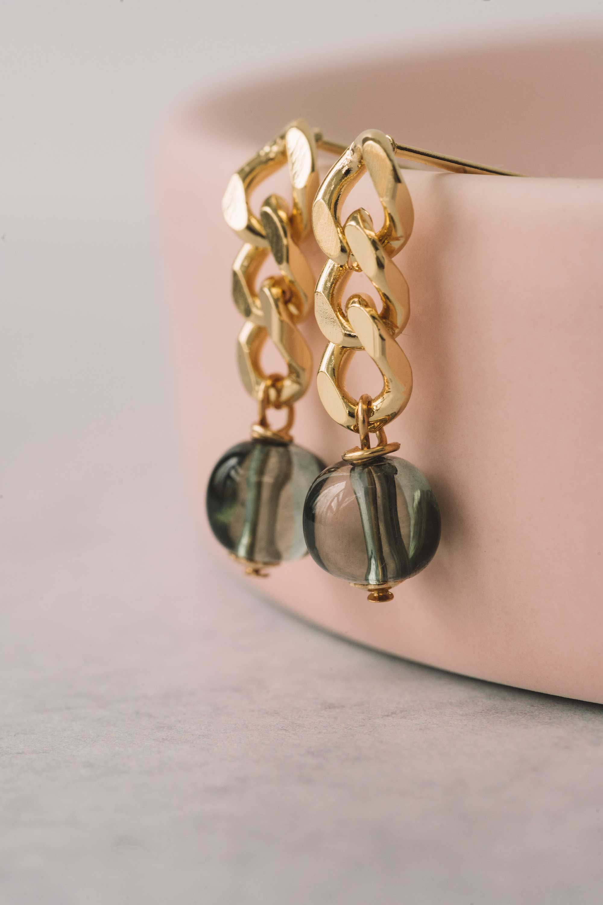 sandrine devost jewelry made in quebec canada chunky chain earrings