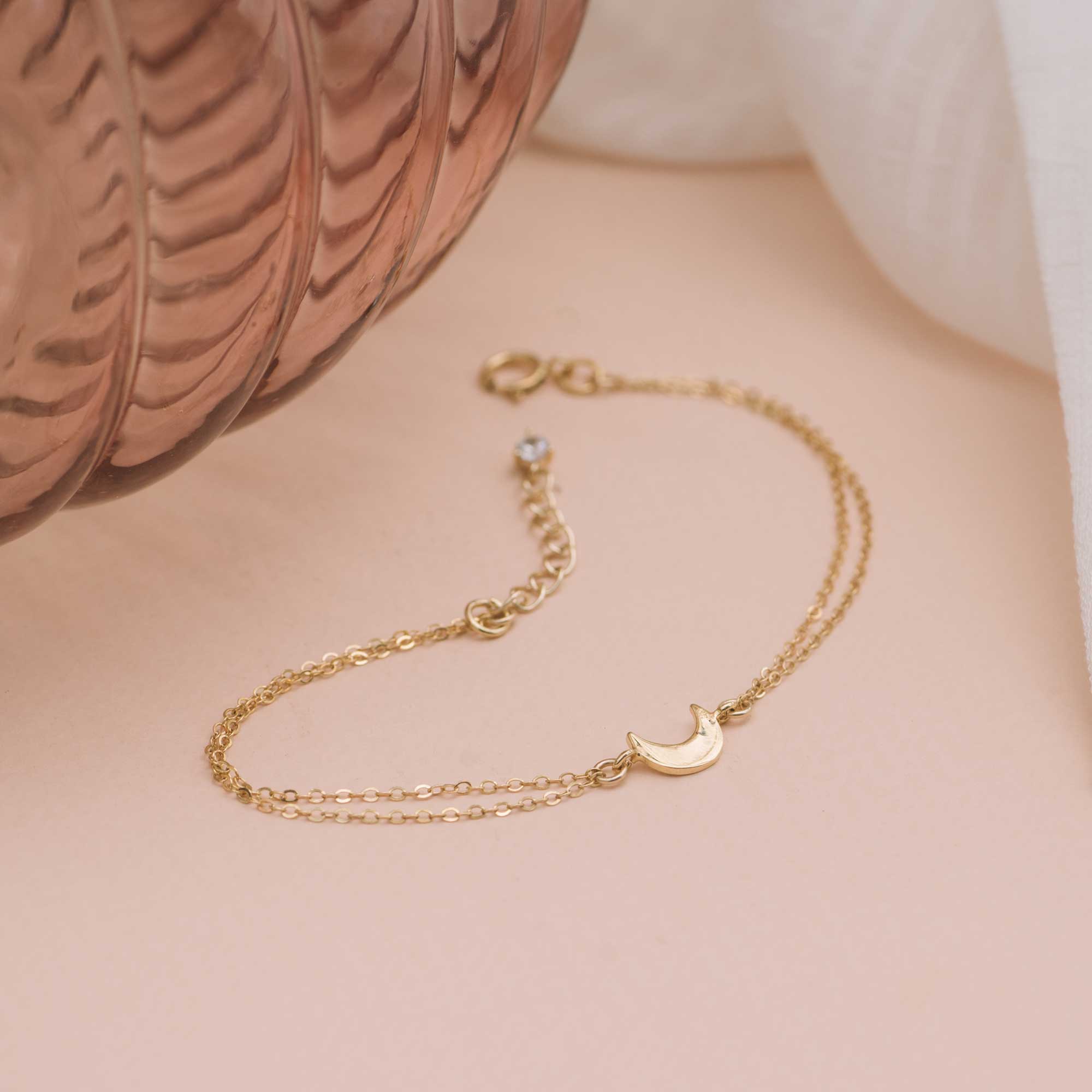 sandrine devost jewelry moon crescent bracelet 14K gold filled perfect gift for her