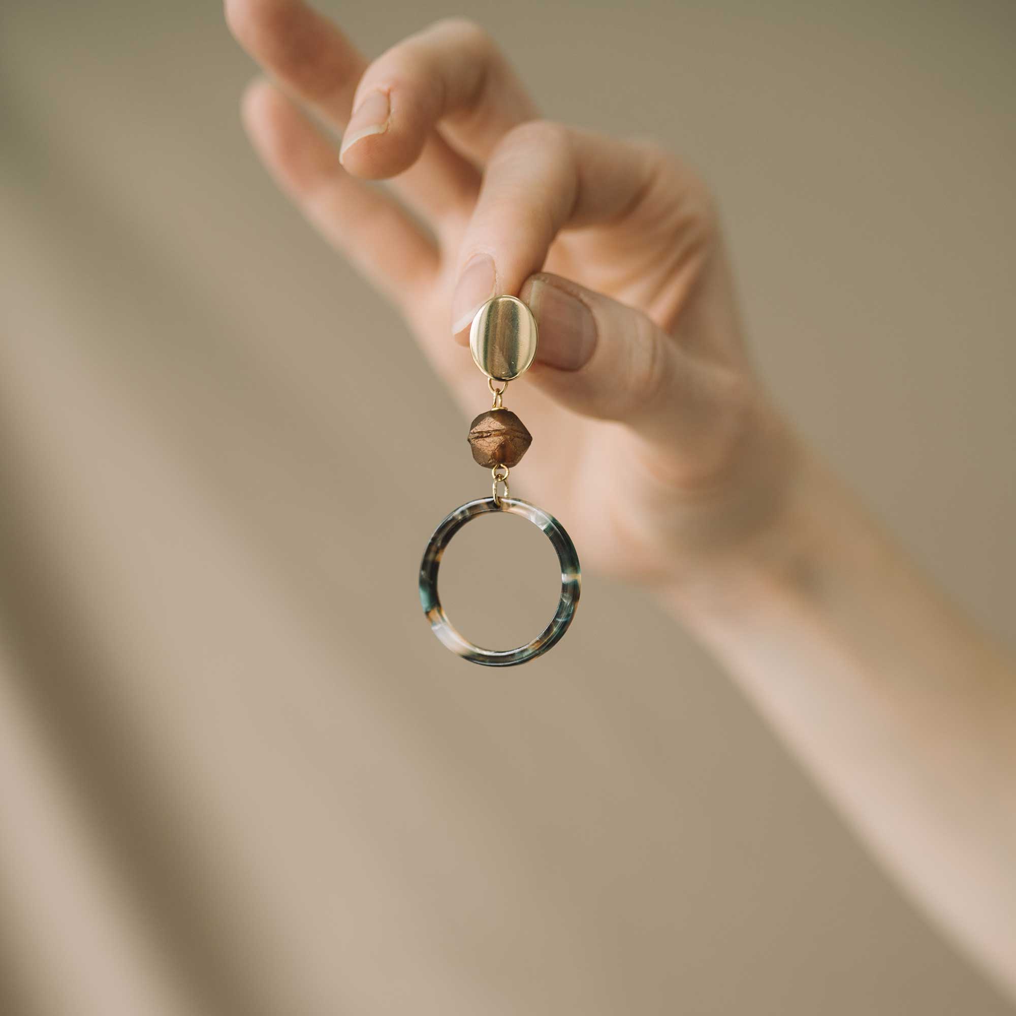 hoop earrings tortoiseshell acetate gold plated posts