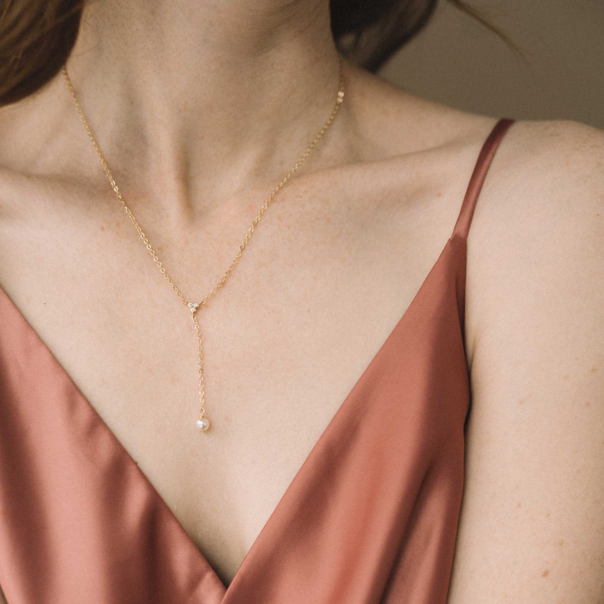 pearls crystals necklace 14k gold filled sandrine devost jewelry bijoux collier
