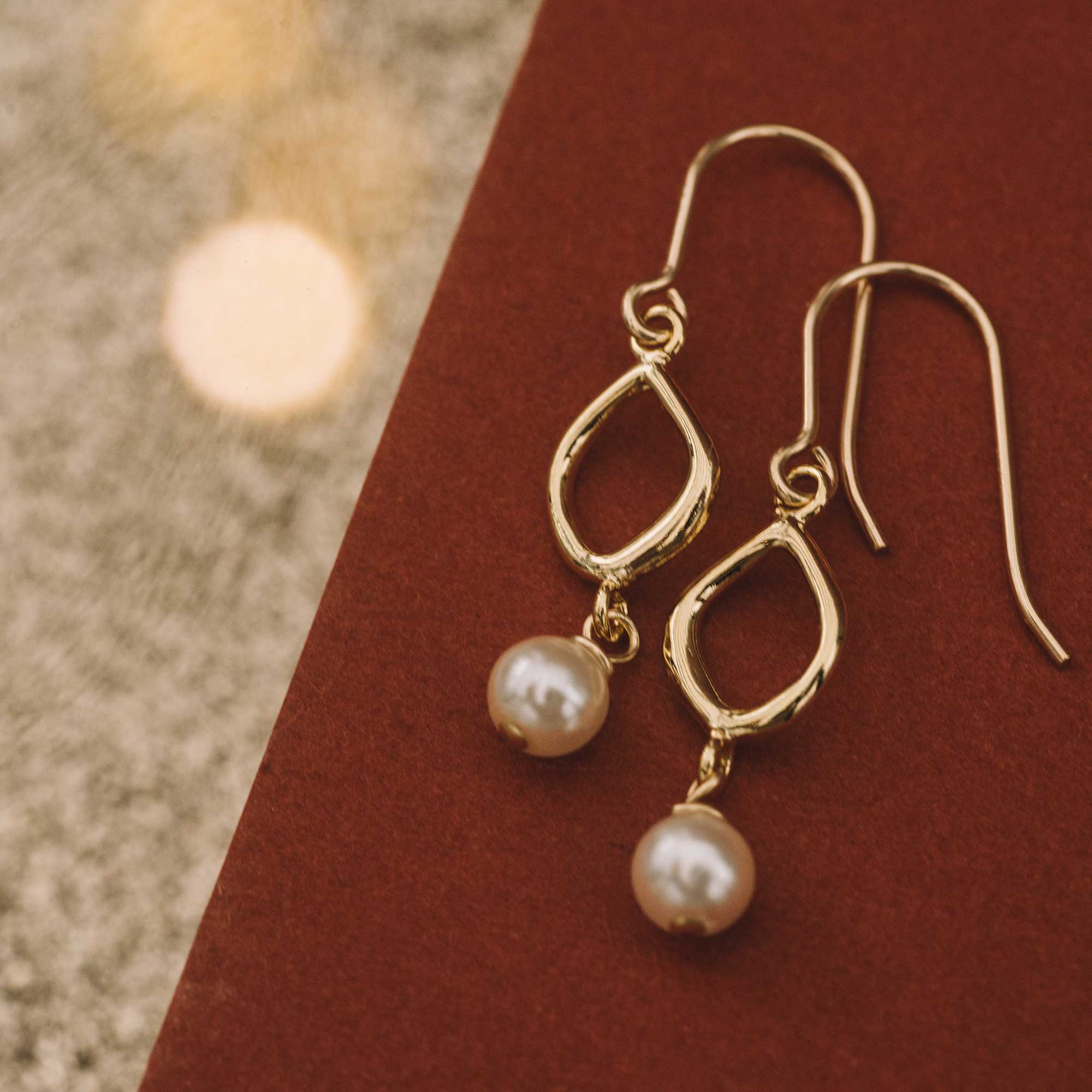 14k gold filled earrings with pearls sandrine devost
