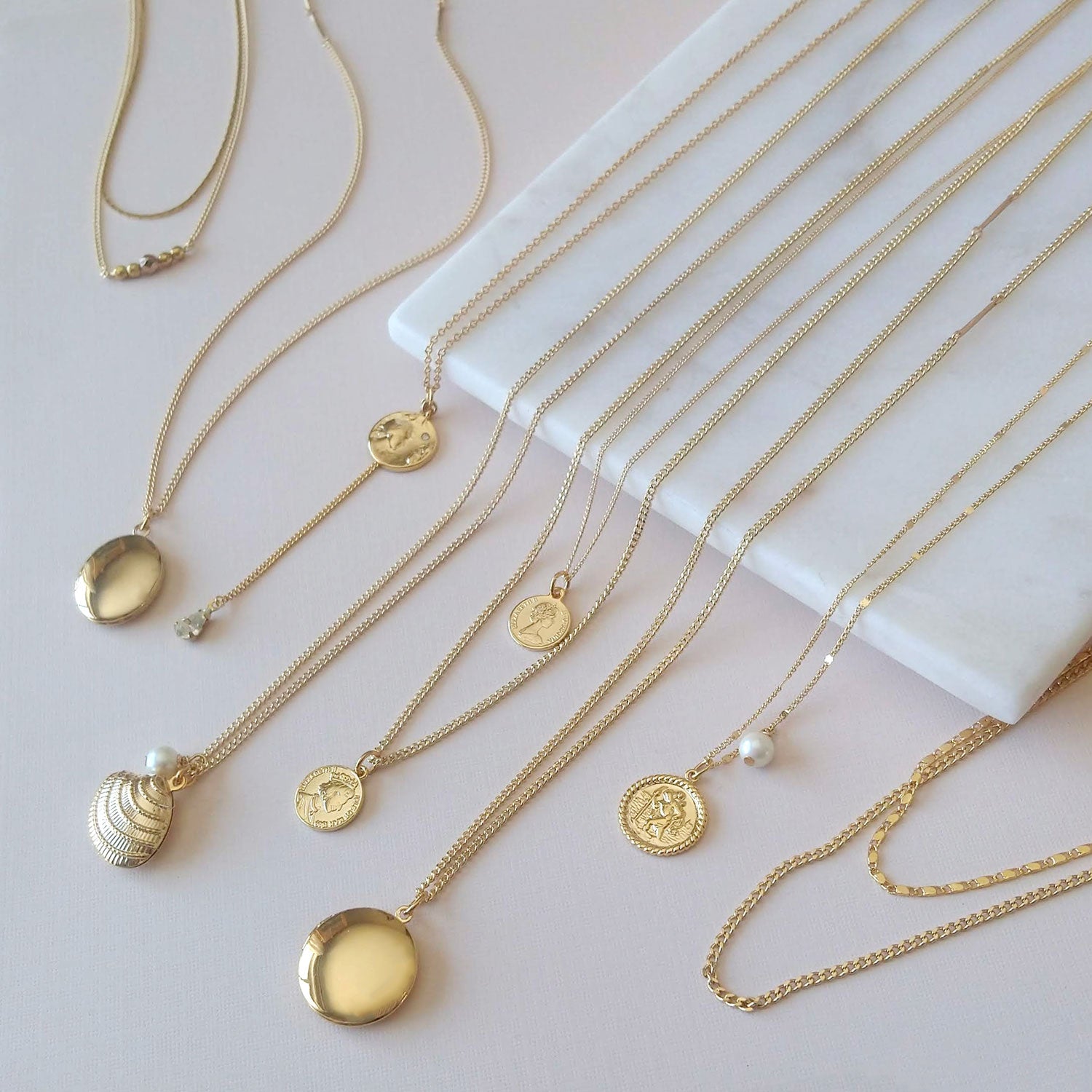 gold locket necklaces