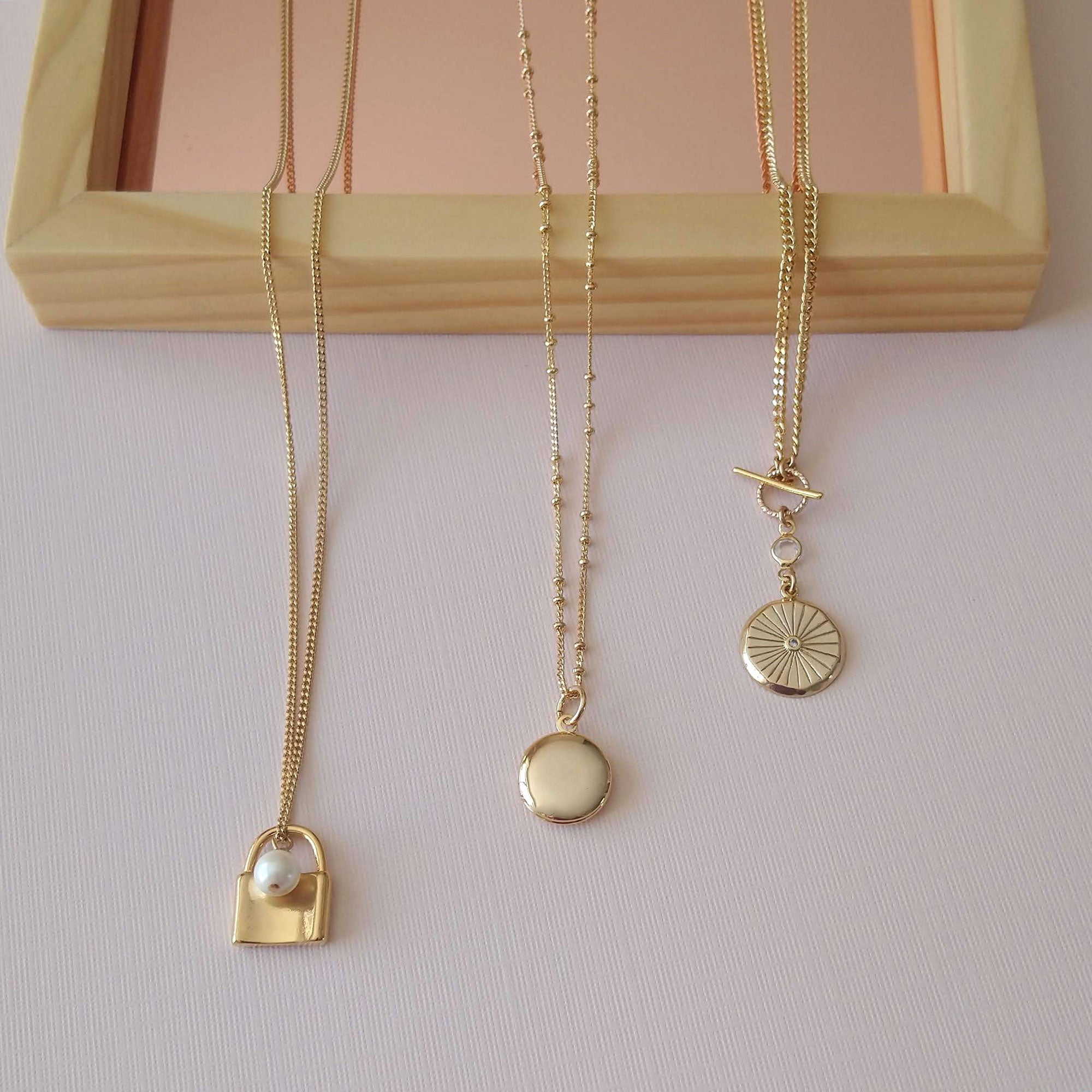 gold charm necklaces