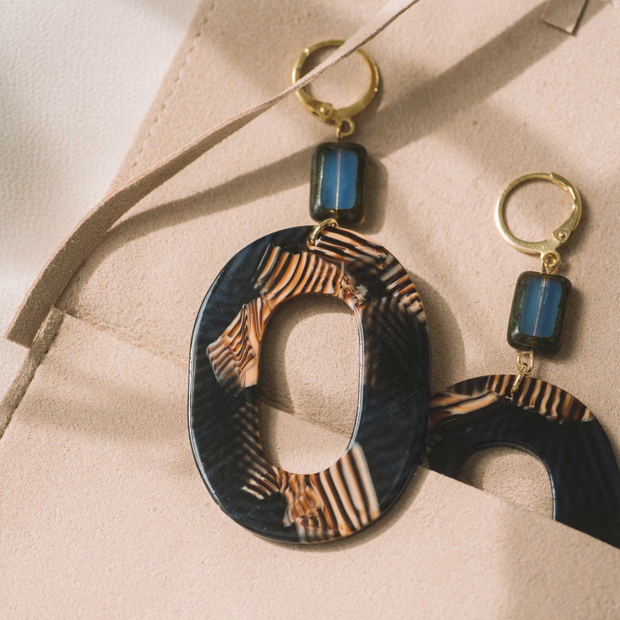 acetate hoops earrings tortoiseshell